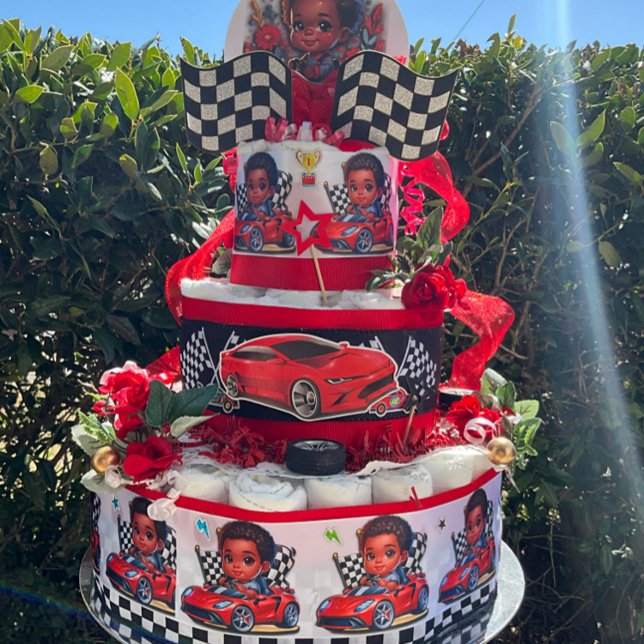 I'm Ready To Race  Satin Ribbon (I made a diaper cake. I used “The Ready To Race” ribbon to wrap my diaper cake.




)