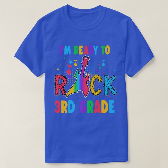 Im Ready To Rock 3rd Grade Guitar Back To School70 T-Shirt (Design Front)