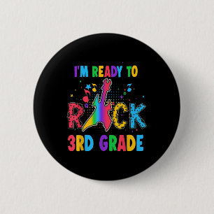Im Ready To Rock 3rd Grade Guitar Back To School 2 Inch Round Button