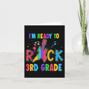 Im Ready To Rock 3rd Grade Guitar Back To School  Card