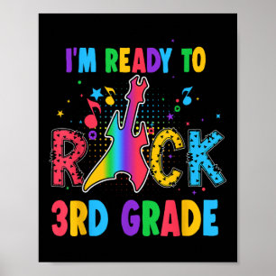 Im Ready To Rock 3rd Grade Guitar Back To School Poster