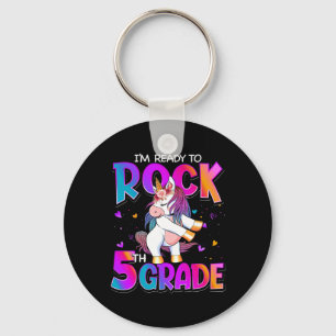 I'm Ready To Rock 5th Grade Unicorn Back To School Keychain