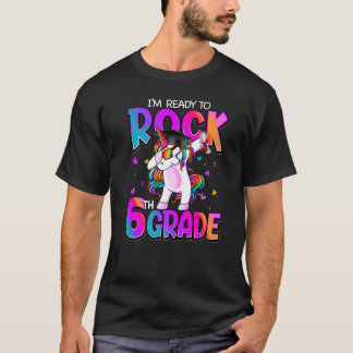 I'm Ready To Rock 6th Grade Unicorn Back To School T-Shirt