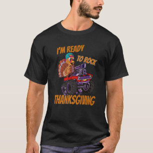 Im Ready To Rock Thanksgiving Turkey Kids Costume T-Shirt