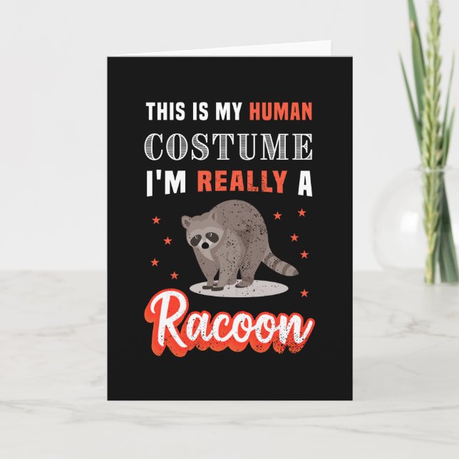 I'm really a Raccoon Funny Halloween Gift Card (Front)