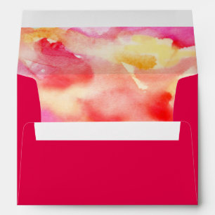 I'M RED WATERCOLOR Bat Mitzvah Envelope