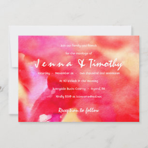 I'M RED WATERCOLOR Wedding Invitation