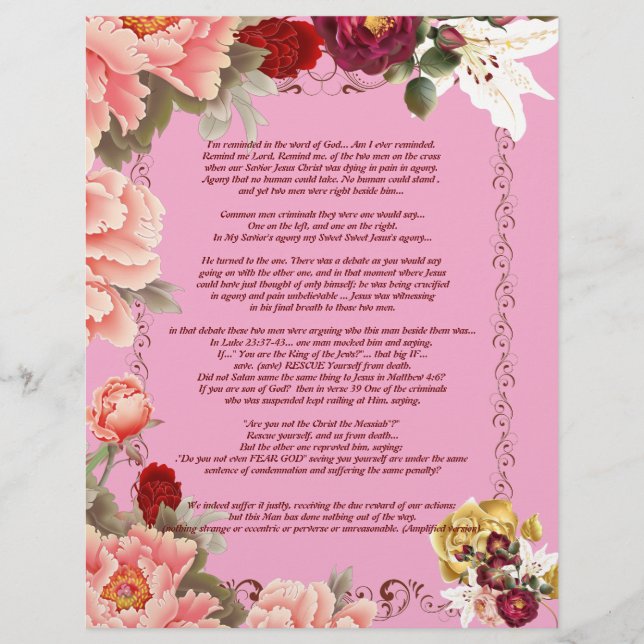 I'm Reminded Writings  Personalized Paper (Front)