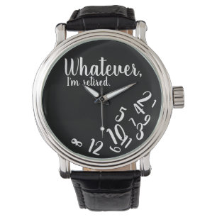 I'm Retired Funny Retirement Simple Black Watch