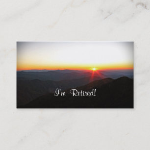 I'm Retired! New Contact Info Custom Template Calling Card