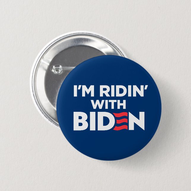 I'm Ridin With Biden 2024 2 Inch Round Button (Front & Back)