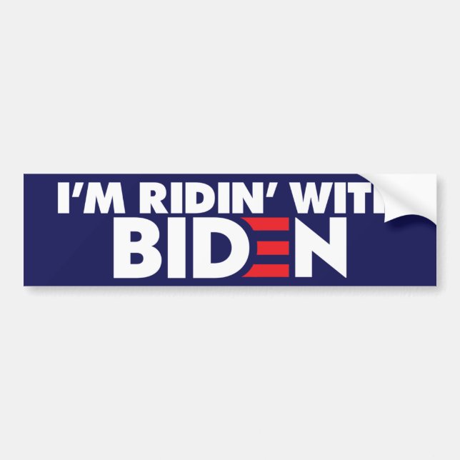 I'm Ridin' With Biden 2024 Bumper Sticker (Front)