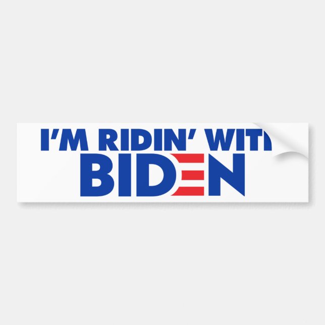 I'm Ridin' With Biden 2024 Bumper Sticker (Front)