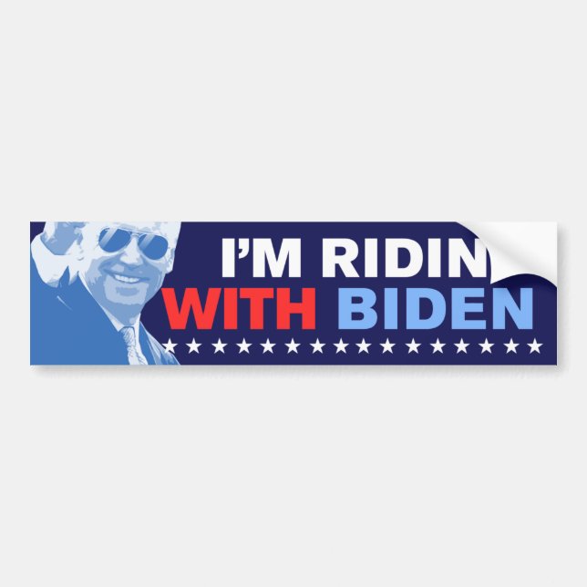 I'm Ridin' With Biden 2024 Bumper Sticker (Front)