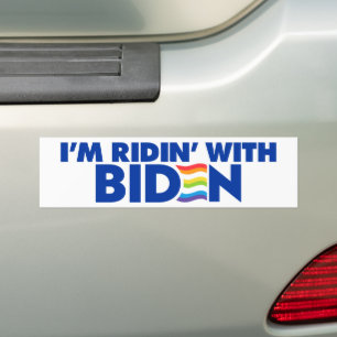 I'm Ridin' With Biden 2024 LGBTQ Bumper Sticker