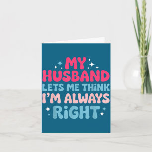 I'm right engagement fiancé couple husband wife card