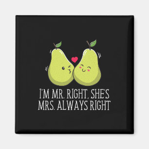 Im Right Shes Always Right Wedding Funny Magnet