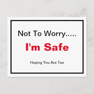I'm Safe Postcard