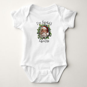"I'm Santa's Favourite" Baby Bodysuit