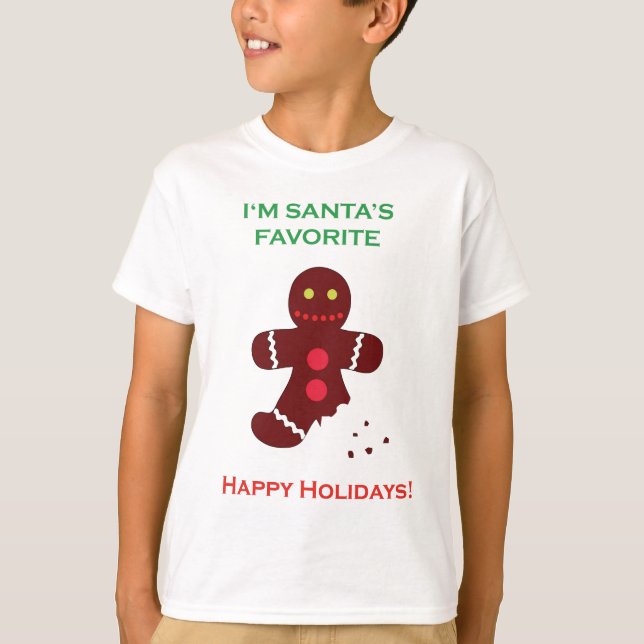 I'm Santa's Favourite T-Shirt (Front)