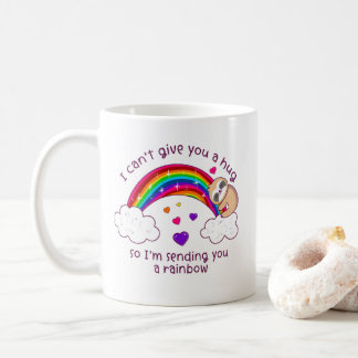 I'm Sending You A Sloth Hug Rainbow Coffee Mug