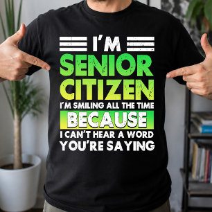 I'M Senior Citizen I'M Smiling All The Time Retro T-Shirt