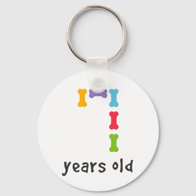 I'm Seven Years Old Keychain (Front)