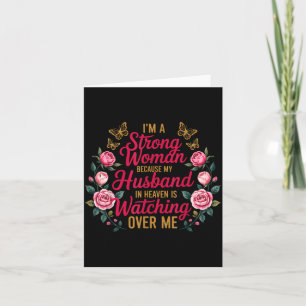 I'm Shirt Strong Butterfly Memorial Husband Widow Card