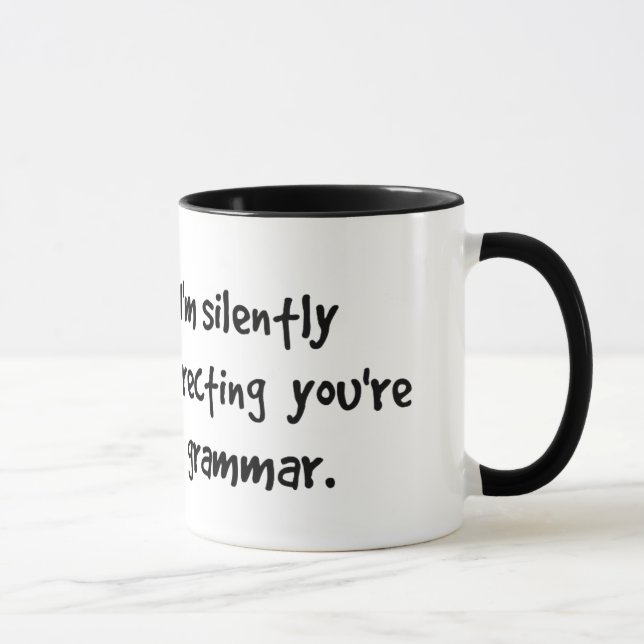 I'm Silently Correcting Your Grammar Wise Owl Mug (Right)