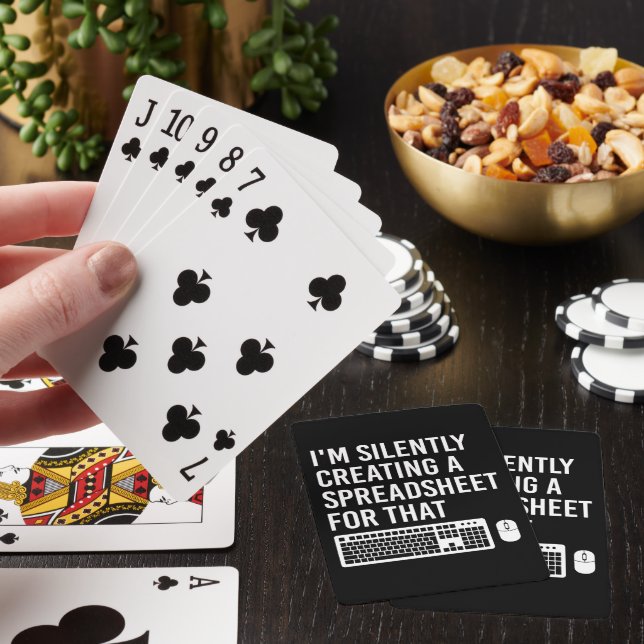I'm Silently Creating A Spreadsheet Actuary Funny Playing Cards (In Situ)