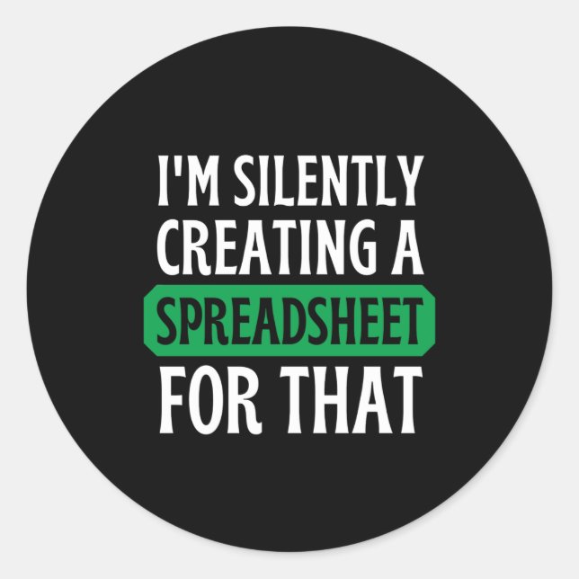 I'm Silently creating a Spreadsheet for that  Clas Classic Round Sticker (Front)
