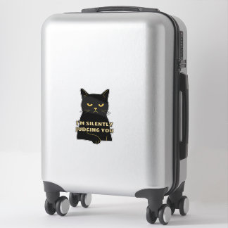 I'm Silently Judging You – Funny Black Cat Sticker