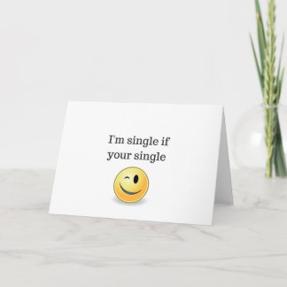 I'm single if your single - funny flirty style holiday card