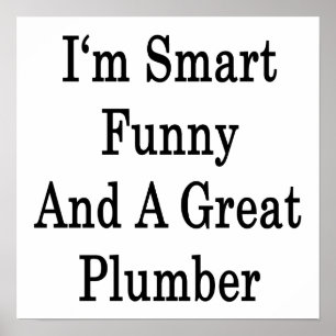 I'm Smart Funny And A Great Plumber Poster