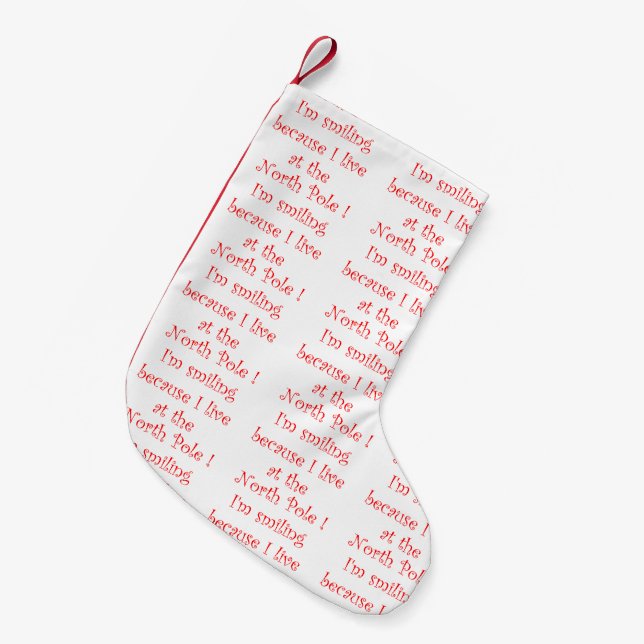 I'm smiling because-christmas stocking (Front (Hanging))