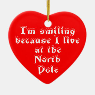 I'm smiling because-heart ornament