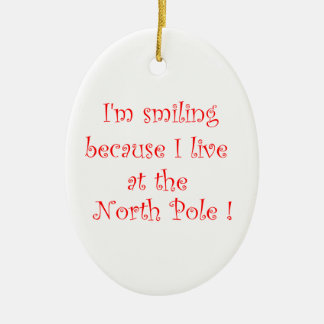 I'm smiling because -Oval Ornament