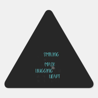 Im Smiling Under The Mask School Bus Driver Triangle Sticker