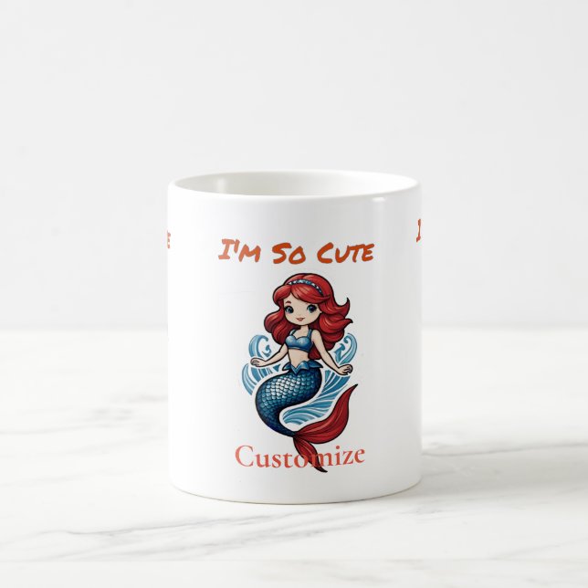 I'm So Cute Mermaid Thunder_Cove  Coffee Mug (Center)