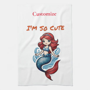 I'm So Cute Mermaid Thunder_Cove Kitchen Towel