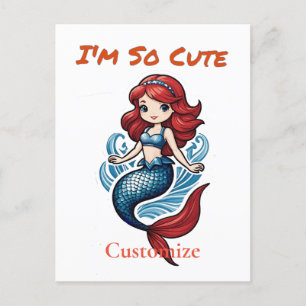 I'm So Cute Mermaid Thunder_Cove  Postcard
