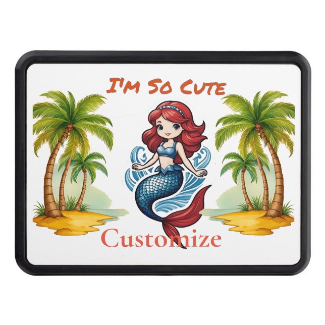 I'm So Cute Mermaid Thunder_Cove  Trailer Hitch Cover (Front)