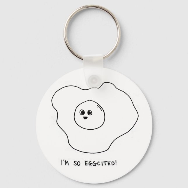 I'm So Eggcited Keychain (Front)