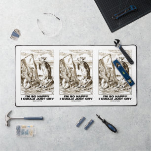 I'm So Happy I Could Just Cry Alice Mock Turtle Desk Mat