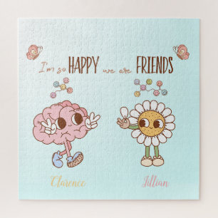 I'm So Happy We Are Friends Personalized Jigsaw Puzzle