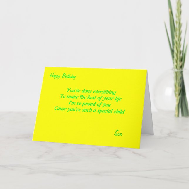 I'm so proud of you-Son birthday cards (Front)