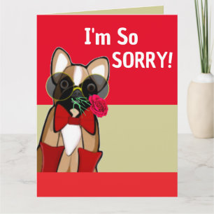 I'm So Sorry Cute French Bulldog Apology Card