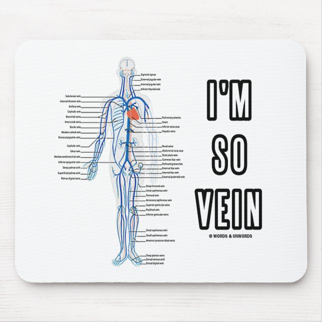 I'm So Vein (Vain / Vein Circulatory System Mouse Pad (Front)