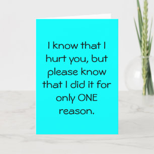 I'm SORRY Card