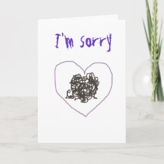 I'm sorry card